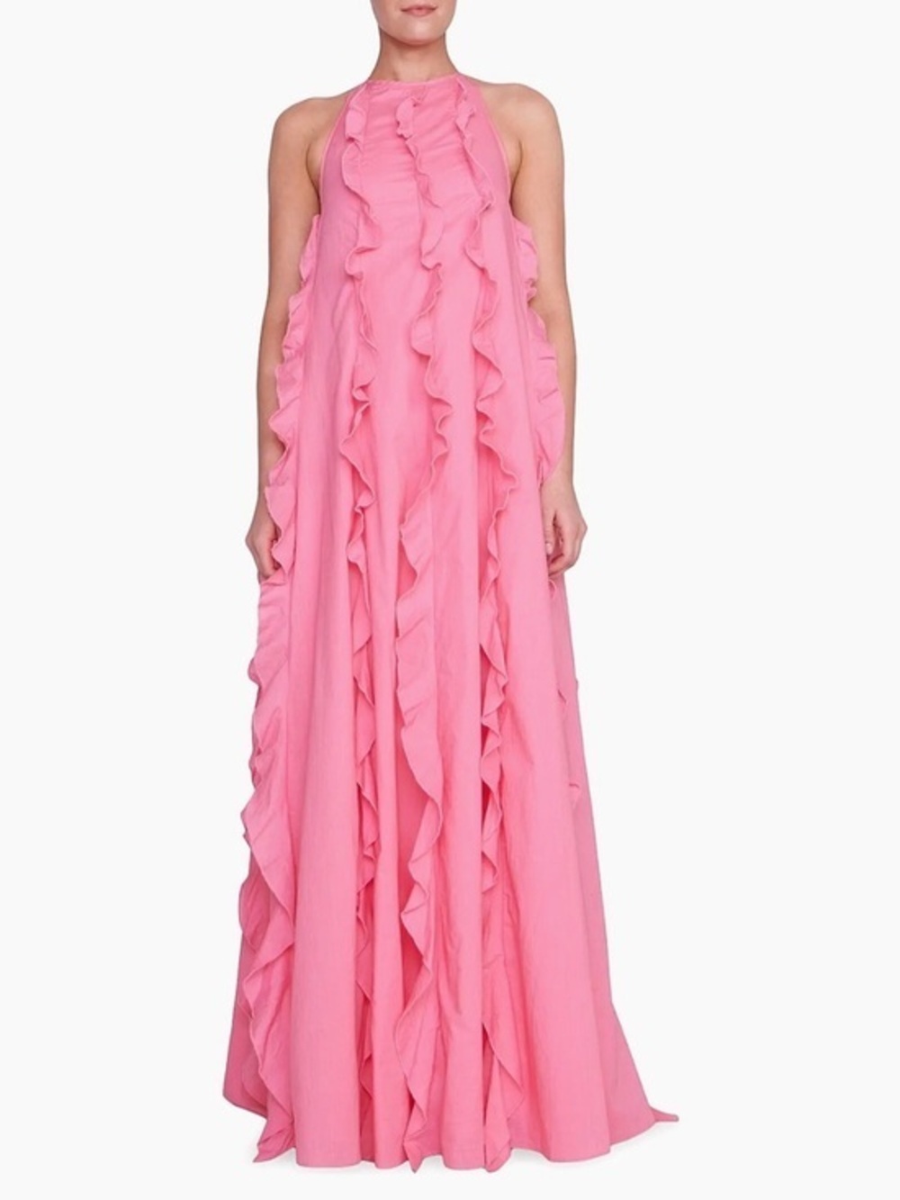 Staud Marika Ruffled Halter Gown Size M